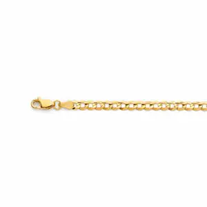 Gold curb chain with lobster clasp