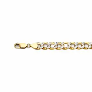 Gold chain bracelet with diamond accents
