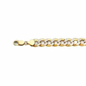 Gold Cuban link bracelet with lobster clasp
