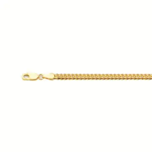 Gold curb chain necklace with clasp