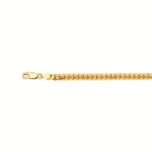 Gold curb chain necklace with lobster clasp