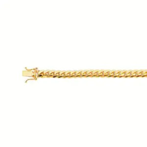 Gold Cuban link bracelet with clasp