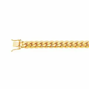 Gold Cuban link bracelet with clasp