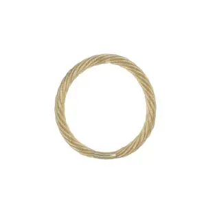 Twisted gold rope bangle bracelet