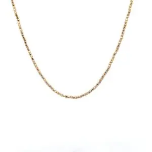 Delicate gold beaded chain necklace