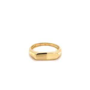 Polished yellow gold signet ring