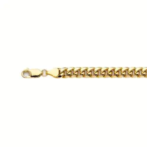 Gold Cuban link chain with lobster clasp