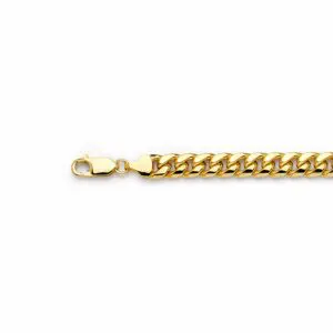 Gold Cuban link bracelet with clasp