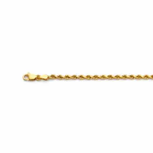 Gold rope chain with lobster clasp
