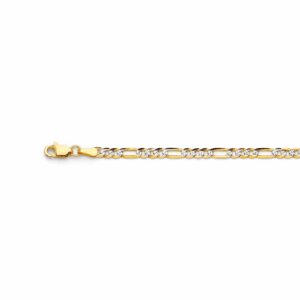 Gold bracelet with diamond-accented links