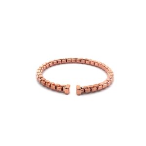 Rose gold open link cuff bracelet