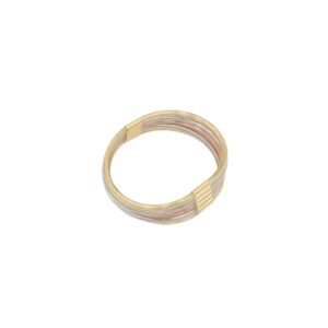 Multi-strand mixed-metal bangle bracelet