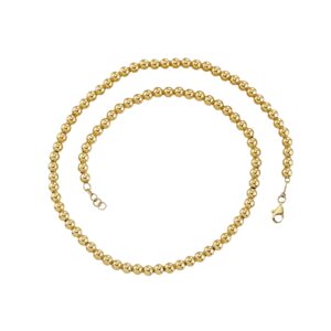 Gold beaded chain with lobster clasp