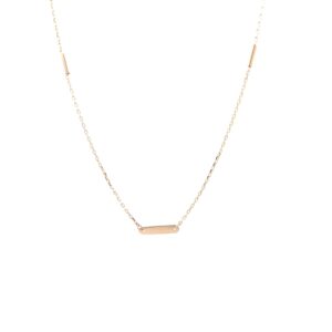Minimal gold horizontal bar necklace