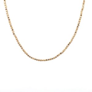 Delicate gold beaded chain necklace