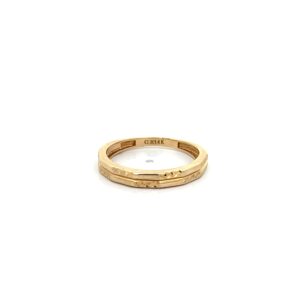 14K gold textured stacking ring